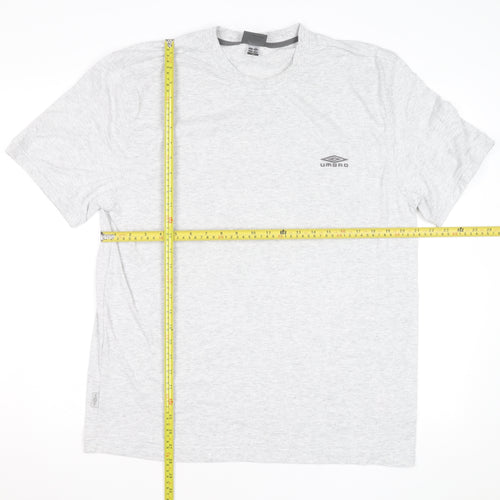 Umbro Men's Grey Crew Neck Short Sleeve T-Shirt L