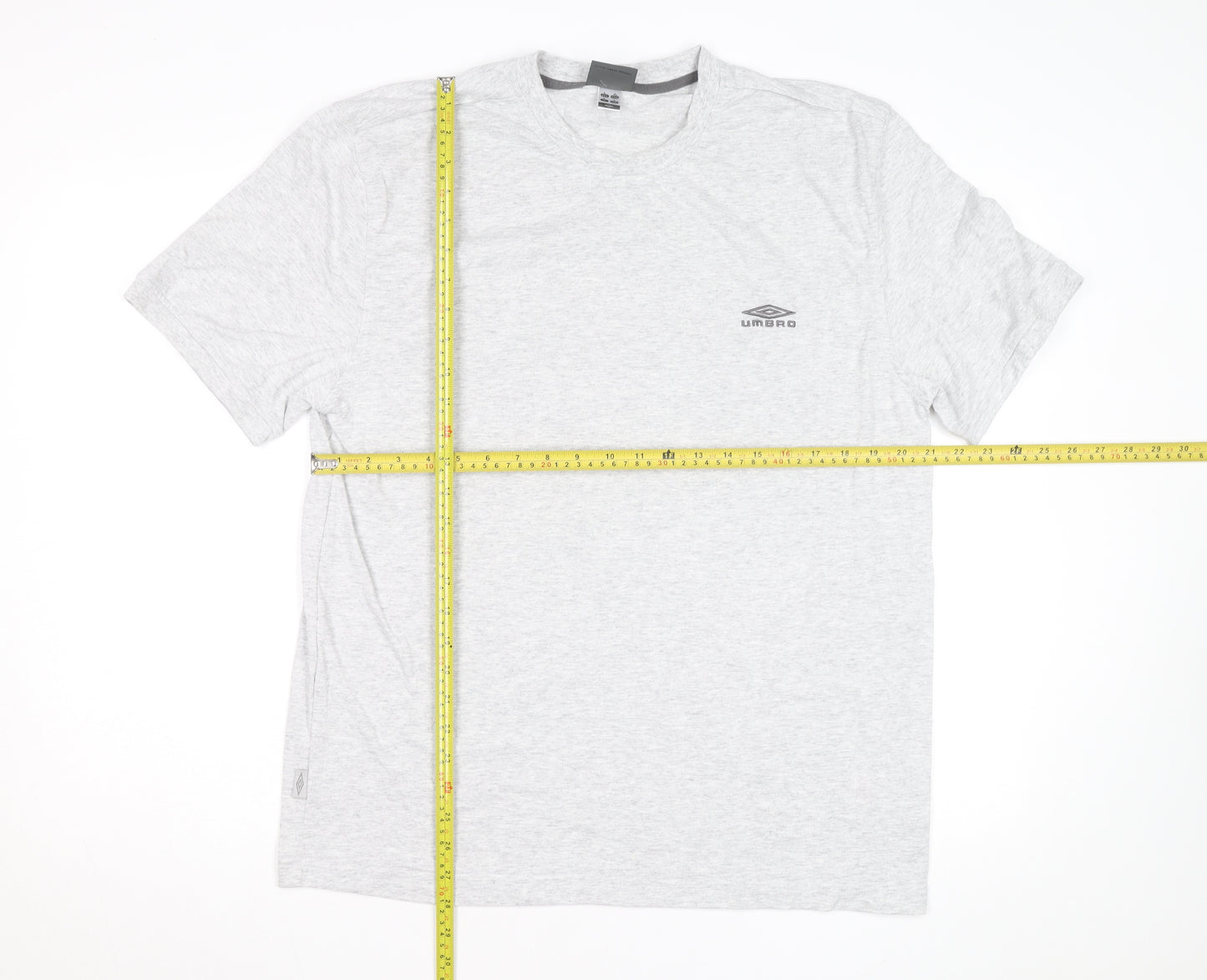 Umbro Men's Grey Crew Neck Short Sleeve T-Shirt L
