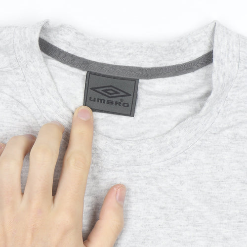 Umbro Men's Grey Crew Neck Short Sleeve T-Shirt L