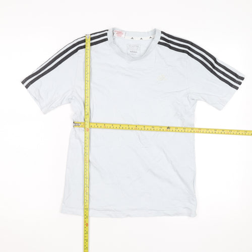 Adidas Boys Light Blue Short Sleeve Crew Neck T-Shirt Size 13-14 Years