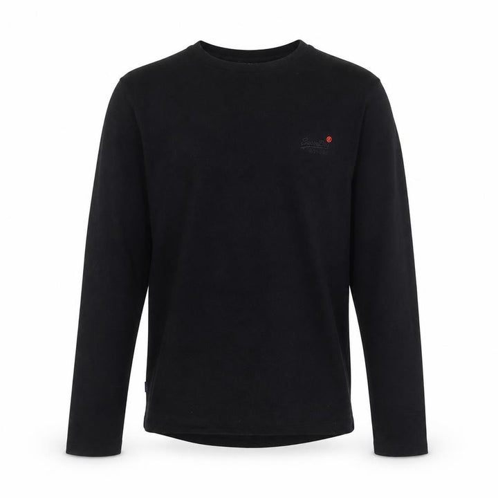 Superdry Men's Black Long Sleeve Cotton Crew Neck Top XL