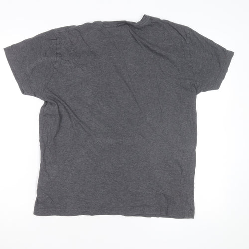 GANT Men's Grey Regular Fit Crew Neck Cotton T-Shirt M