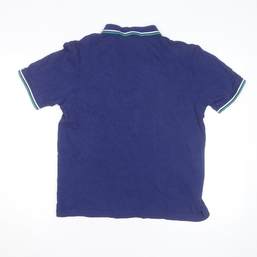 Fred Perry Men's Blue Slim Fit Polo Shirt Size L