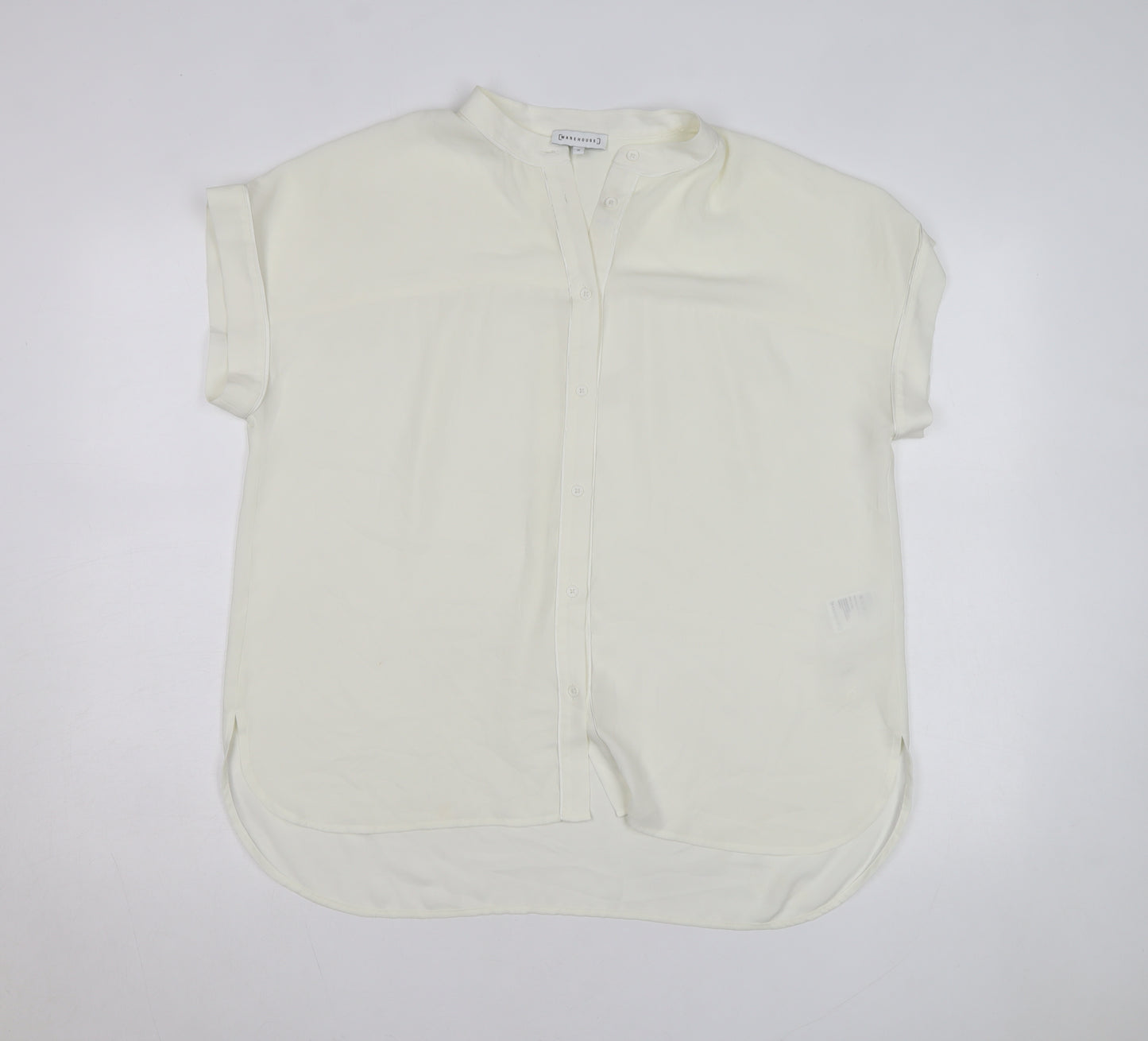 Warehouse Women’s Ivory Short Sleeve Relaxed Blouse Size 16