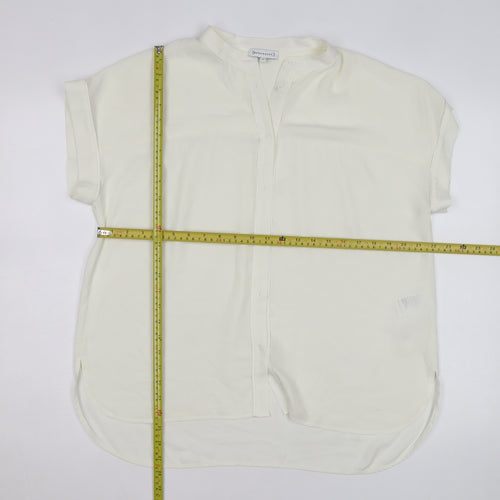 Warehouse Women’s Ivory Short Sleeve Relaxed Blouse Size 16