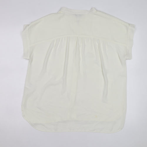 Warehouse Women’s Ivory Short Sleeve Relaxed Blouse Size 16