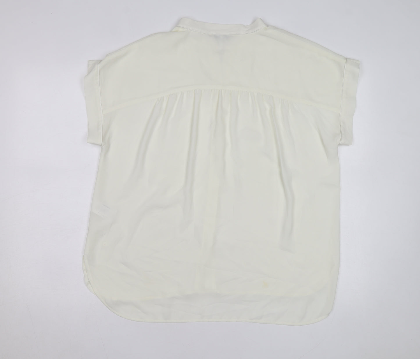 Warehouse Women’s Ivory Short Sleeve Relaxed Blouse Size 16