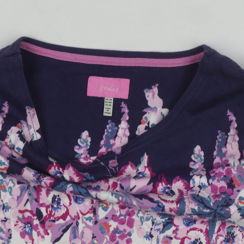 Joules Womens Multicoloured Floral Polka Dot Cotton 3/4 Sleeve T-Shirt Size 18