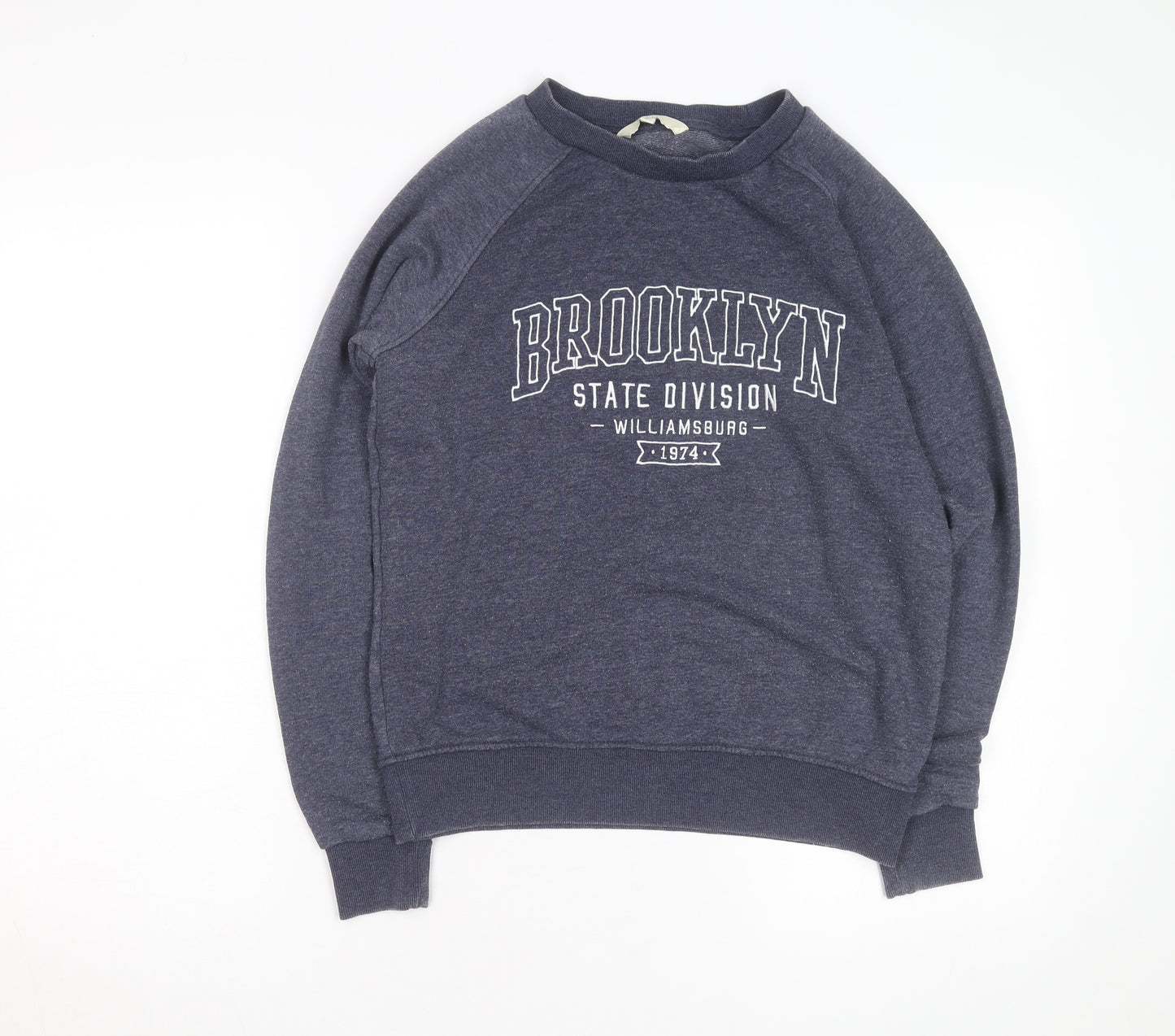 Next Men's Blue Graphic Pullover Sweatshirt XS Regular Fit