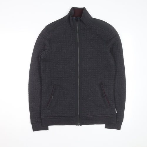 Ted Baker Men's Grey Track Jacket Size M Full Zip Casual Knit
