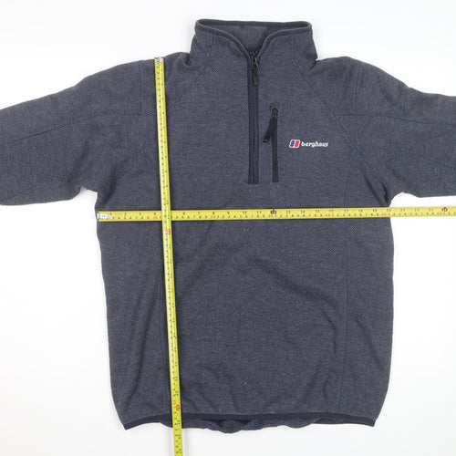 Berghaus Men Blue 1/4 Zip Fleece Pullover Sweatshirt M