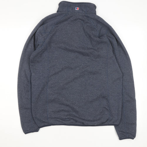 Berghaus Men Blue 1/4 Zip Fleece Pullover Sweatshirt M