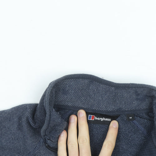Berghaus Men Blue 1/4 Zip Fleece Pullover Sweatshirt M