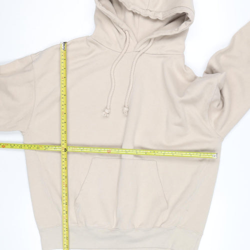 Pull & Bear Unisex Beige Pullover Hoodie Size M Fleece Casual
