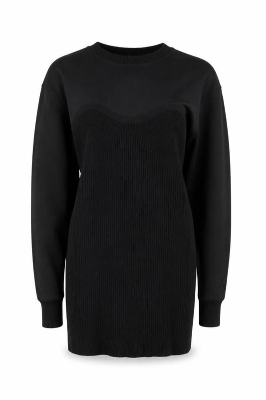 Hervé Léger Women Black Bodycon Long Sleeve Short Dress S