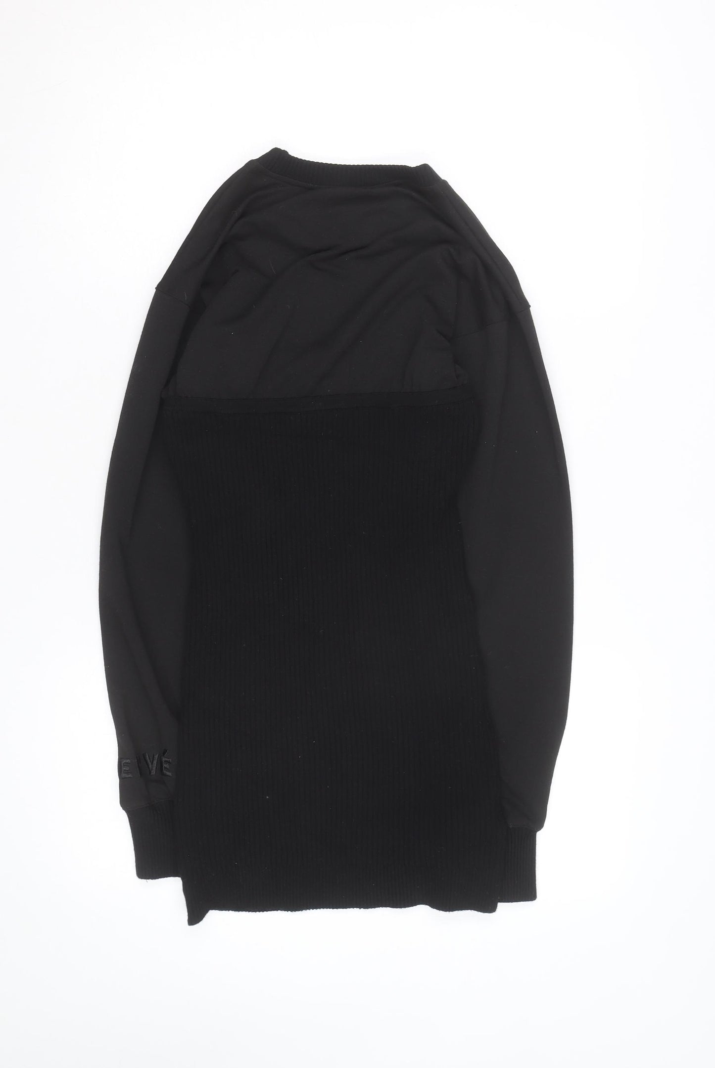 Hervé Léger Women Black Bodycon Long Sleeve Short Dress S