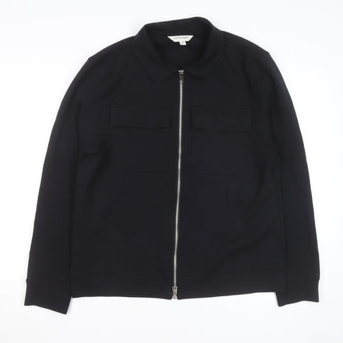 Marks and Spencer Autograph Men's Black Cotton Blend Zip Jacket M