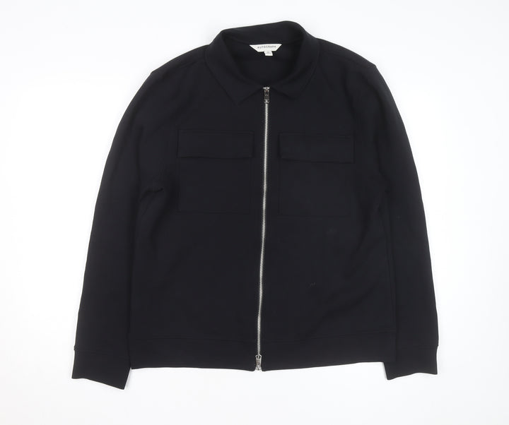 Marks and Spencer Autograph Men's Black Cotton Blend Zip Jacket M