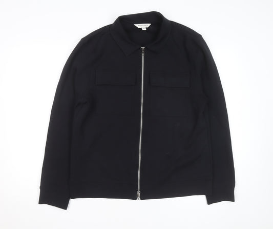 Marks and Spencer Autograph Men's Black Cotton Blend Zip Jacket M