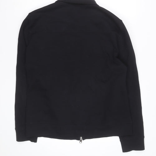 Marks and Spencer Autograph Men's Black Cotton Blend Zip Jacket M