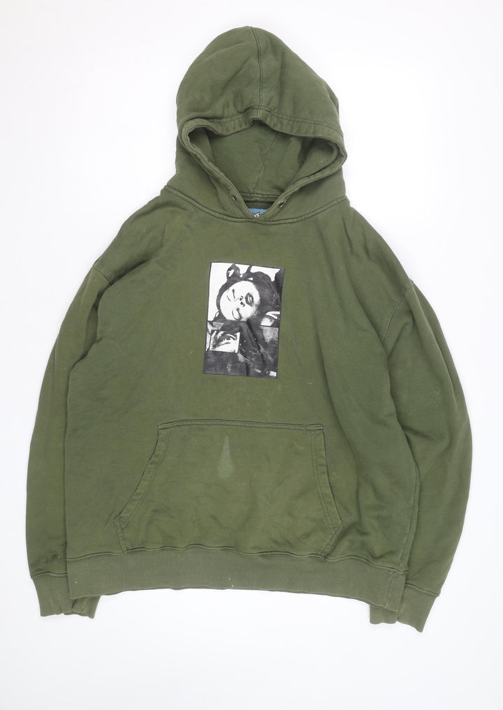 Made By Atelier Men’s Green XL Pullover Hoodie Graphic Print