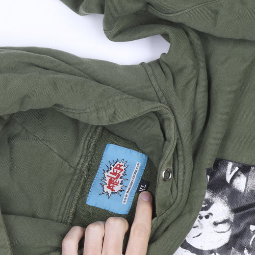 Made By Atelier Men’s Green XL Pullover Hoodie Graphic Print