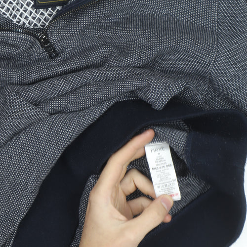 Next Men’s Grey High Neck 1/2 Zip Cotton Jumper Size L