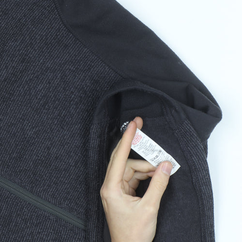 North Ridge Men's Grey Full Zip Fleece Hoodie Size L