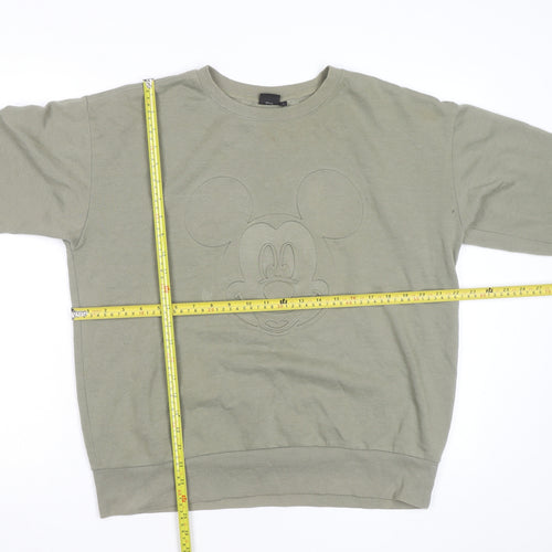 Disney Mickey Mouse Men's Green L Pullover Sweatshirt