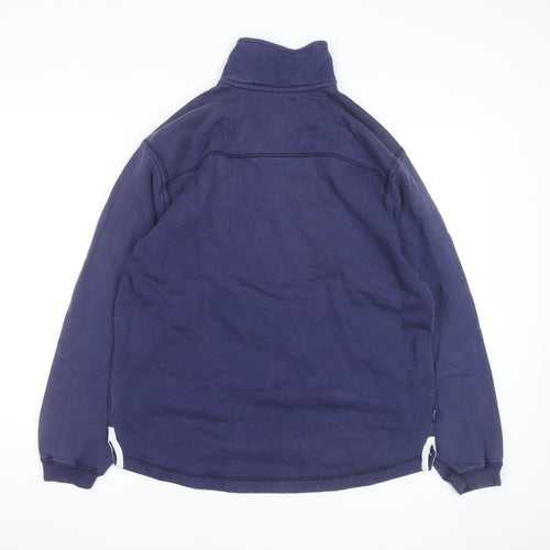 Crew Clothing Co Men’s Blue 1/4 Zip Pullover Sweatshirt Size S