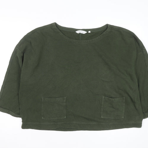 Seasalt Cornwall Womens Green Cotton Pullover Sweatshirt Size 16