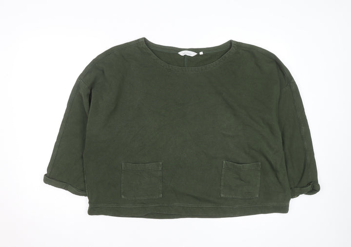 Seasalt Cornwall Womens Green Cotton Pullover Sweatshirt Size 16