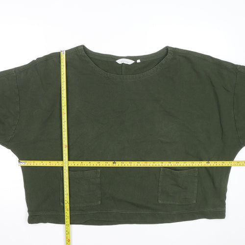 Seasalt Cornwall Womens Green Cotton Pullover Sweatshirt Size 16