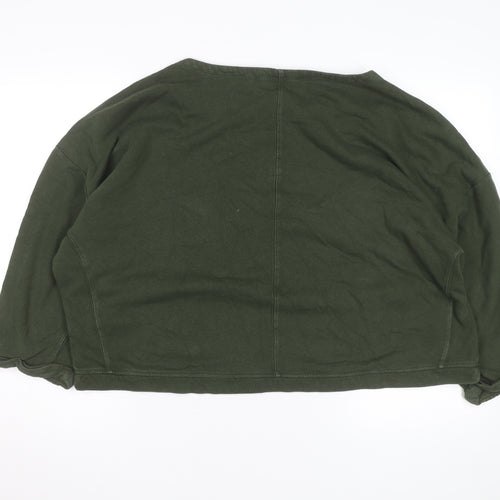Seasalt Cornwall Womens Green Cotton Pullover Sweatshirt Size 16