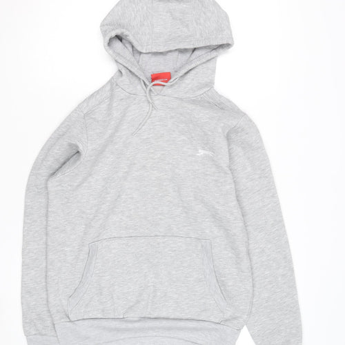 Slazenger Men's Grey Pullover Hoodie Size S Regular Fit Fleece