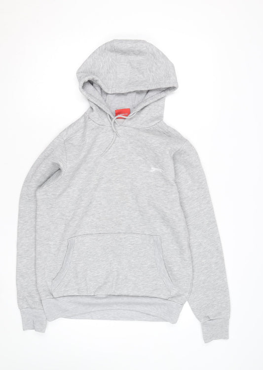 Slazenger Men's Grey Pullover Hoodie Size S Regular Fit Fleece