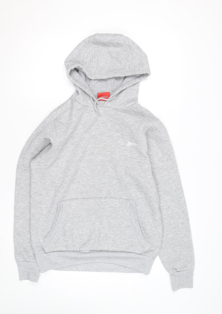 Slazenger Men's Grey Pullover Hoodie Size S Regular Fit Fleece