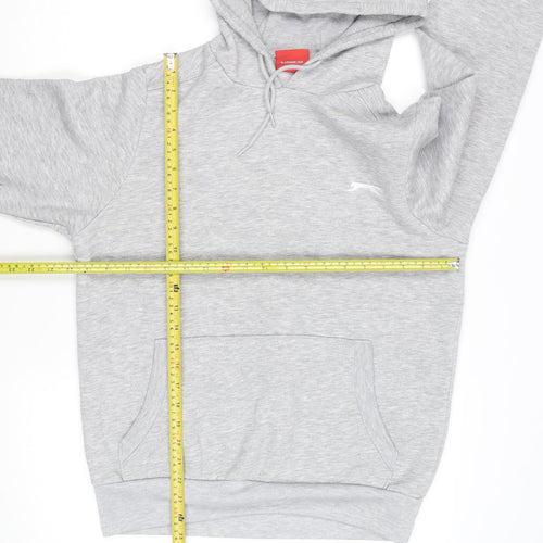 Slazenger Men's Grey Pullover Hoodie Size S Regular Fit Fleece