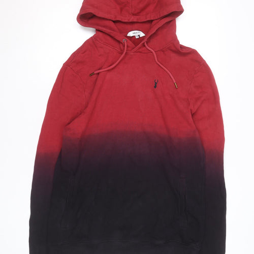 Next Men’s Red & Black Ombre Pullover Hoodie Size M