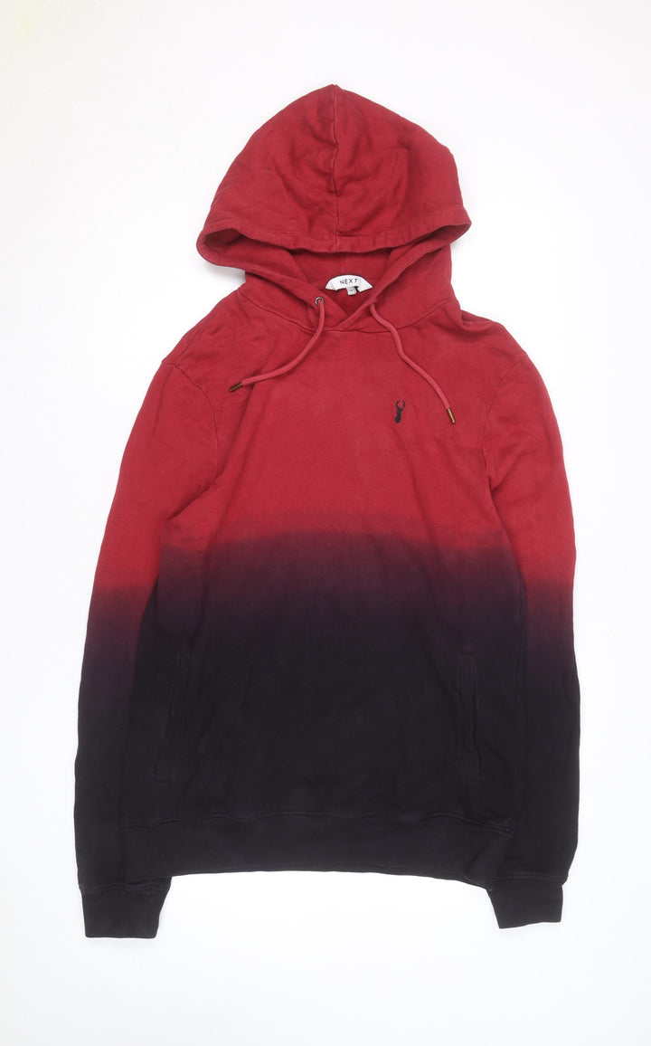 Next Men’s Red & Black Ombre Pullover Hoodie Size M