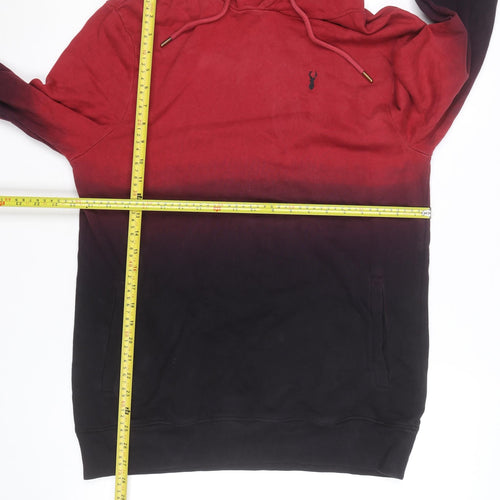 Next Men’s Red & Black Ombre Pullover Hoodie Size M