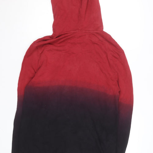 Next Men’s Red & Black Ombre Pullover Hoodie Size M
