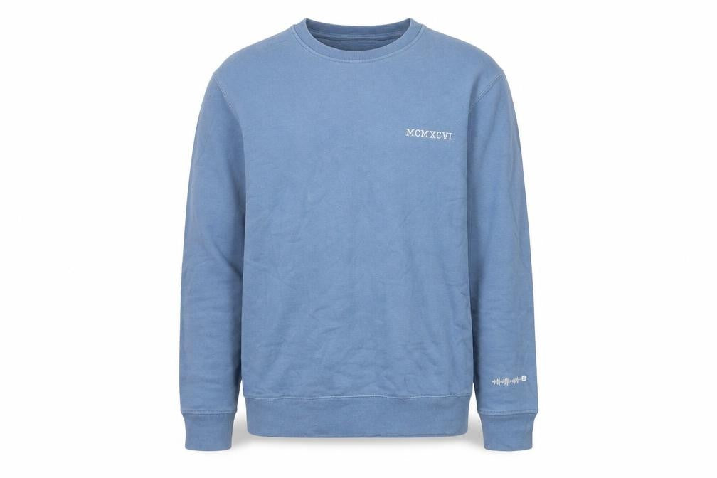 Rock On Ruby Men's Blue Small Pullover Sweatshirt Regular Fit