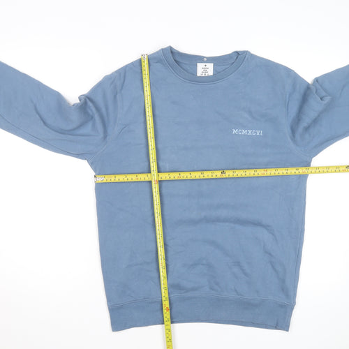 Rock On Ruby Men's Blue Small Pullover Sweatshirt Regular Fit