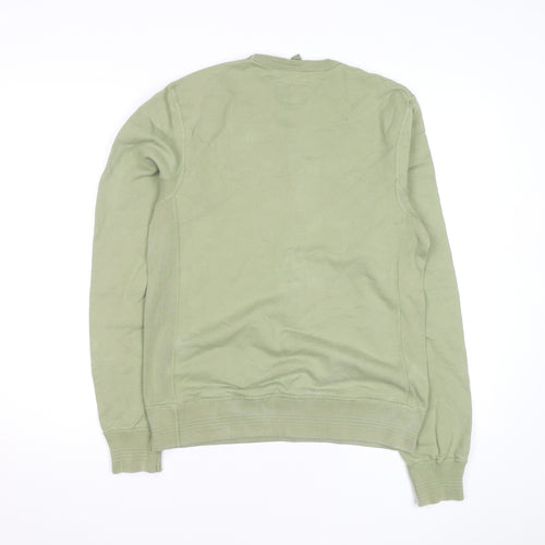 Albam Men's Green XS Crew Neck Cotton Pullover Sweatshirt