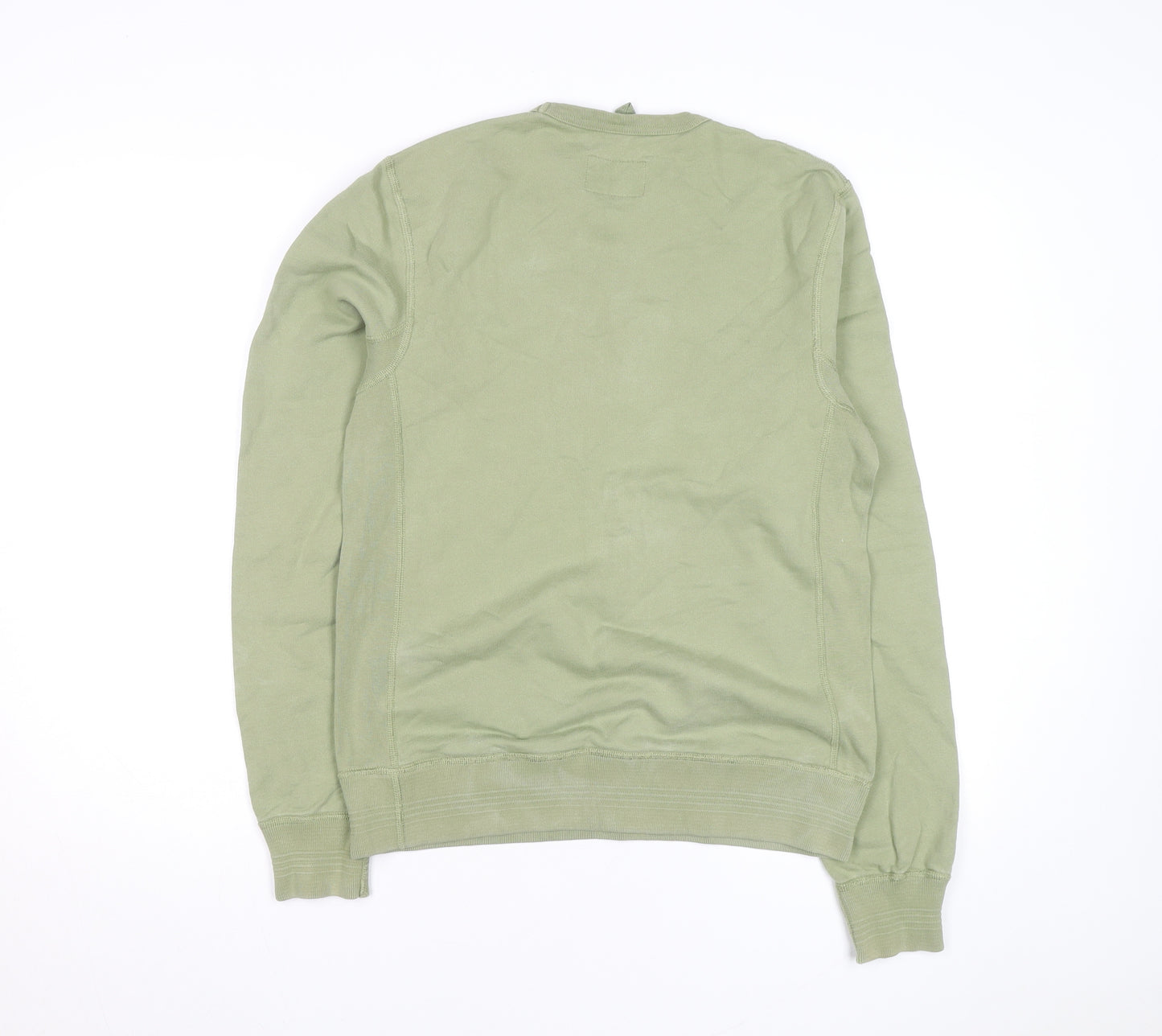 Albam Men's Green XS Crew Neck Cotton Pullover Sweatshirt