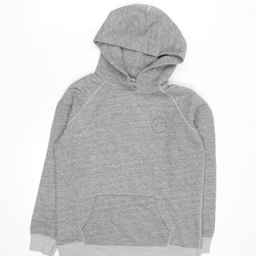 Jack Wills Women's Grey Pullover Hoodie UK 8 Cotton Blend Casual