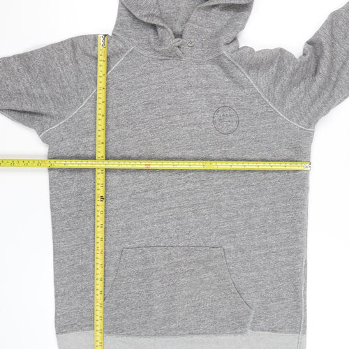 Jack Wills Women's Grey Pullover Hoodie UK 8 Cotton Blend Casual