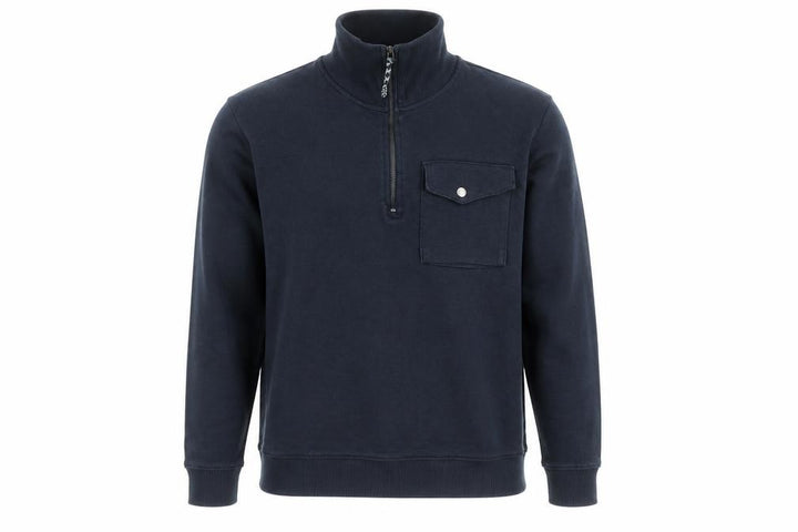 Ted Baker Men's Blue 1/4 Zip Sweatshirt Size L High Neck Cotton