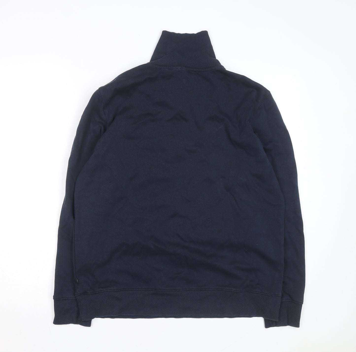 Ted Baker Men's Blue 1/4 Zip Sweatshirt Size L High Neck Cotton
